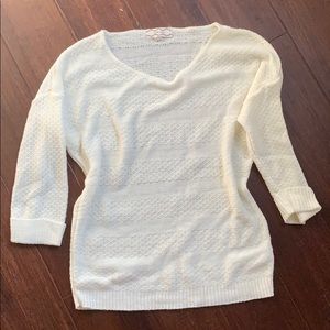 Light weight cream sweater